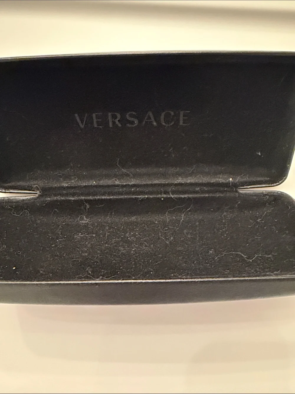 Black Eyeglass Case with Gold Logo